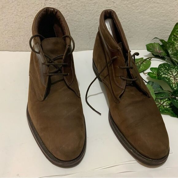 JOHNSTON & MURPHY Chukka Casual Ankle Boots Brown Nubuck Leather Shoes Lace Up main image 13